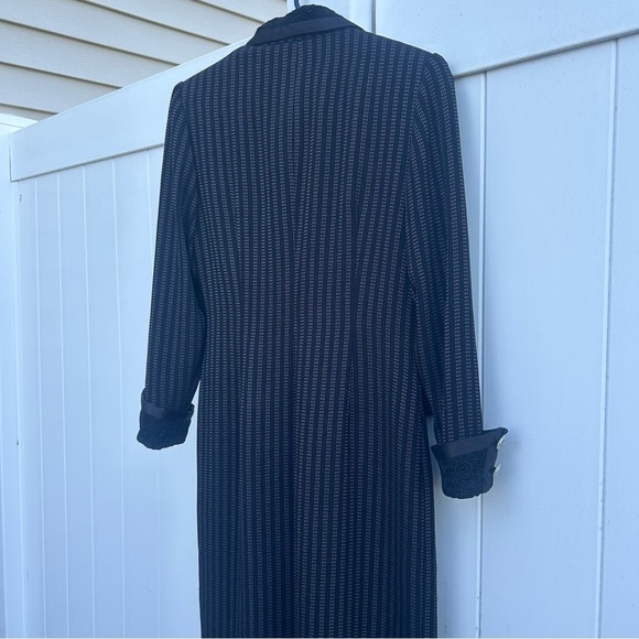 Vintage long pinstripe, lace and jeweled blazer. - Picture 9 of 16